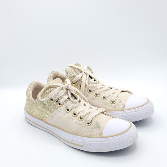 Converse Shoes Gold Madison Chuck Taylor All Star CTAS Ox Low women's size 7 - Picture 2 of 9